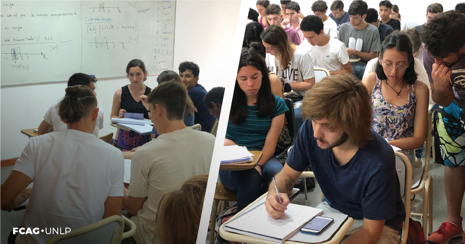 La imagen corresponde a dos momentos en que grupos de estudiantes están compartiendo su actividad en sus bancos. La imagen corresponde a dos momentos en que grupos de estudiantes están compartiendo su actividad en sus bancos.